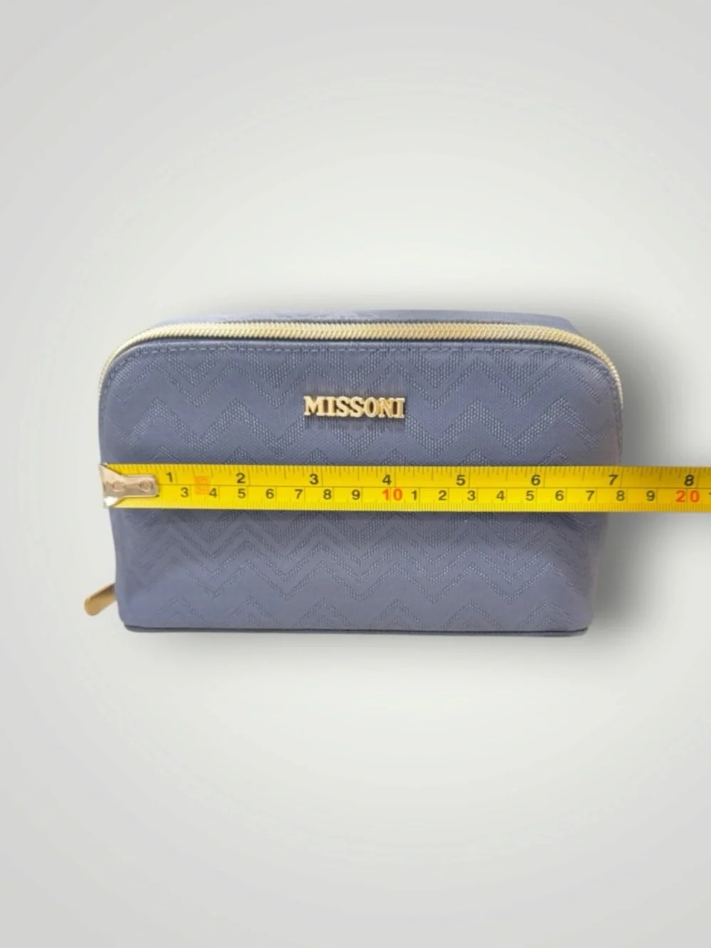Missoni Delta One Travel Amenity Kit Bag Cream & Blue Set Of 2, New, Sealed